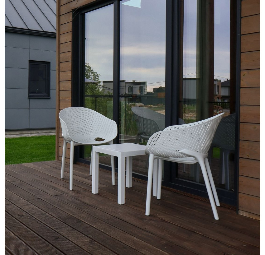 Комплект 2 стула Siesta Sky Pro + Стол Siesta Ocean Side Table - White