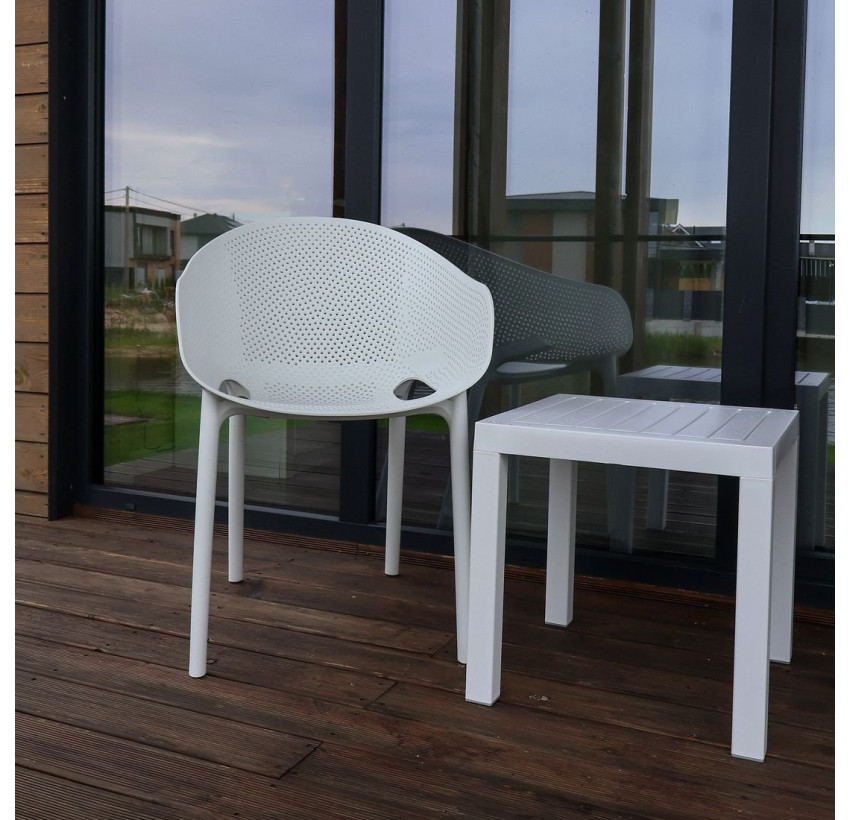 Комплект 2 стула Siesta Sky Pro + Стол Siesta Ocean Side Table - White