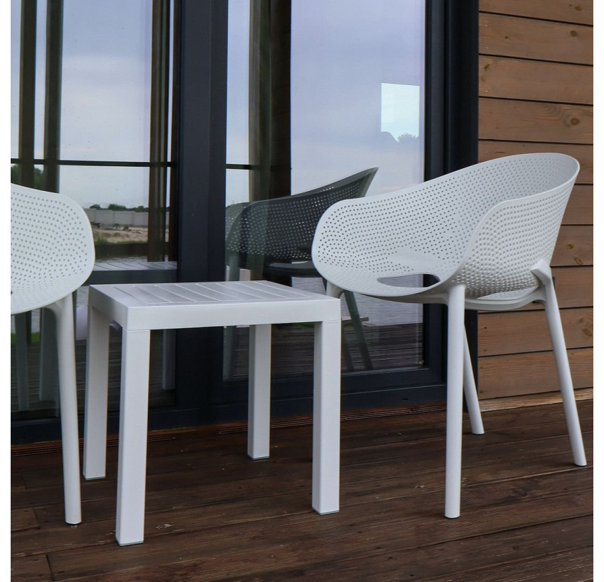Комплект 2 стула Siesta Sky Pro + Стол Siesta Ocean Side Table - White