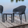 Комплект 2 стула Siesta Sky Pro + Стол Siesta Ocean Side Table - Dark Grey