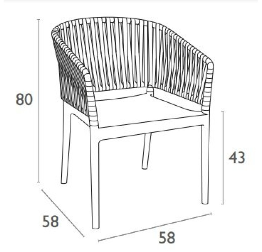 Стул Siesta Portofino Armchair White