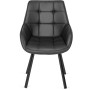 Крісло поворотне LUNA Чорний Еко