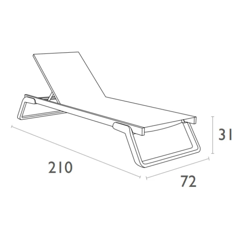 Комплект 2 шезлонга Siesta Tropic + Стол Siesta Ocean Side Table - Taupe