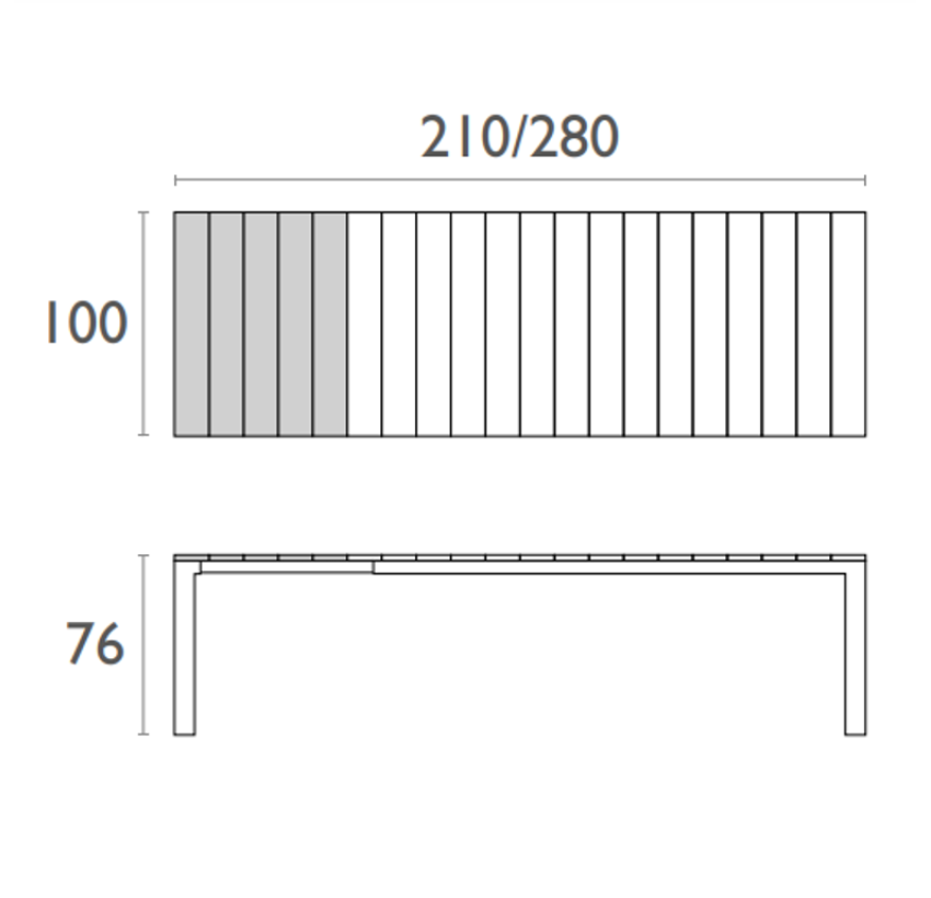 Стол Siesta Atlantic Table 210/280 Taupe