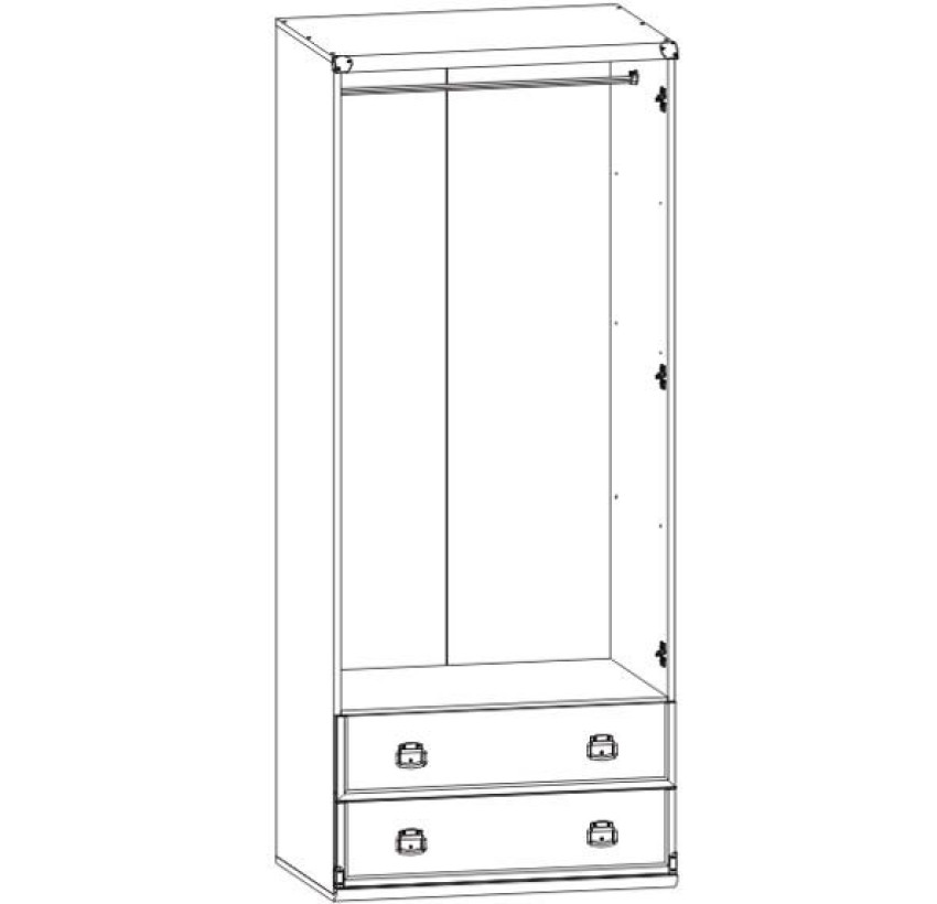 Шкаф JSZF 2d2s Индиана (сосна аризонская)