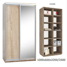 Шкаф купе двухдверный Новатор Н 1106 (220х60х100)