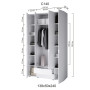 Пенал Сота С140 Білий-коротка ручка (138х50х240)