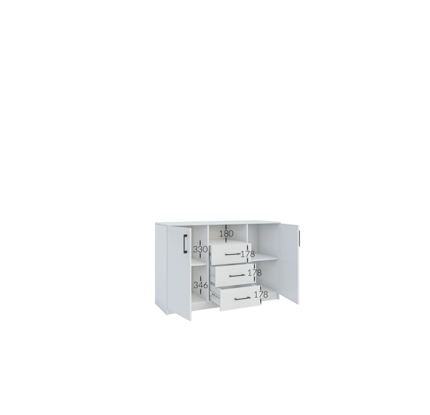 Комод К 120/80/3Ш+2Д