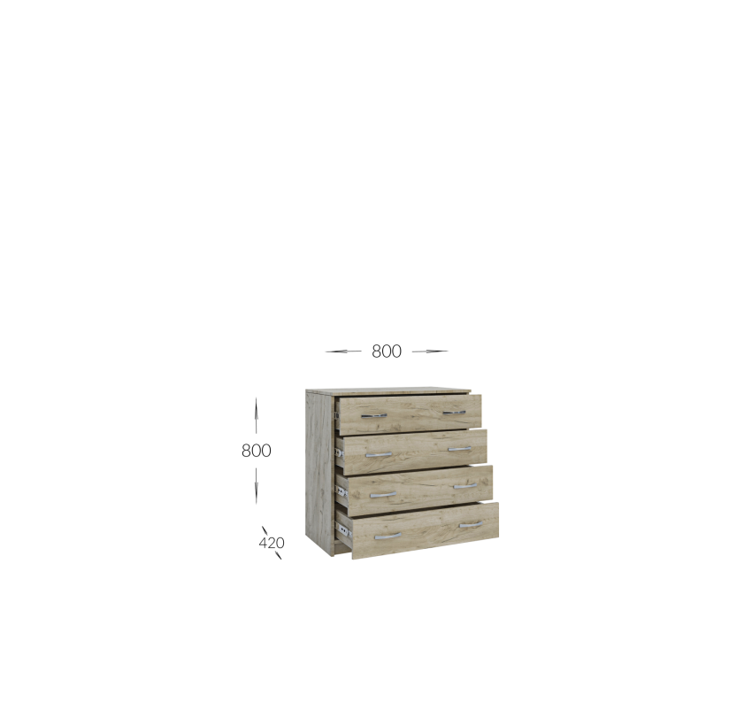 Комод К 80/80/4Ш