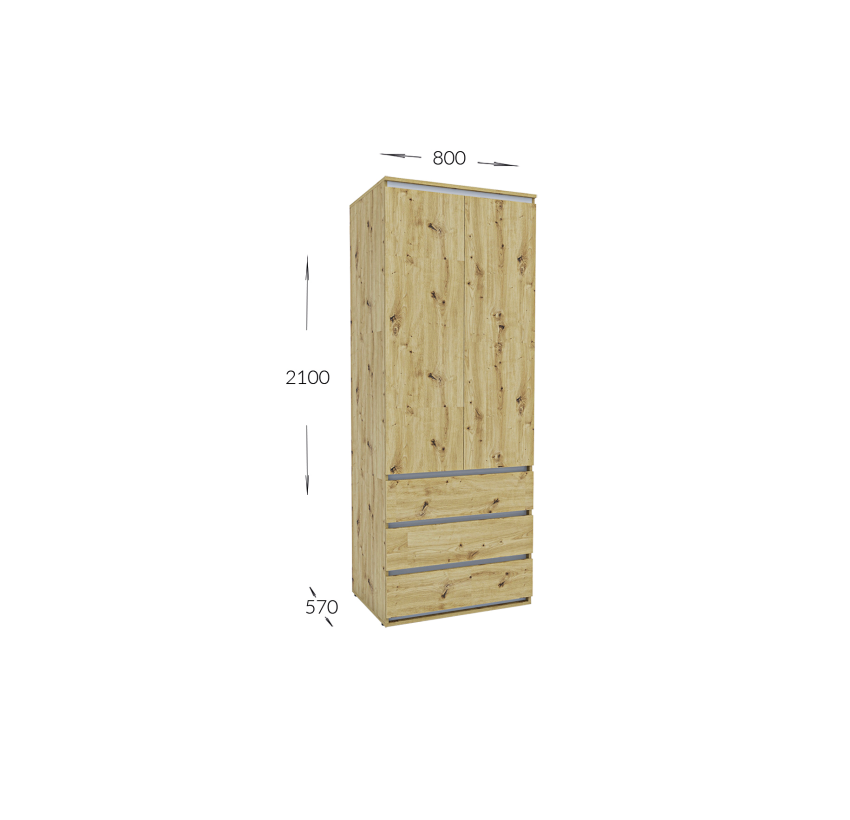 Шафа Ідея 800/2100/570 полиці