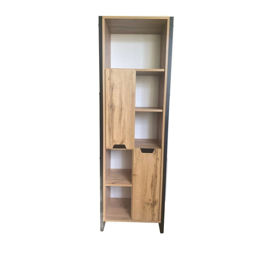 Офисный шкаф лофт ШМВ-2 (400x800x1900) Дуб Аппалачи/Дуб Вотан Гамма стиль (V5212)
