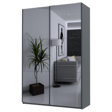 Шкаф купе Doros G-Caiser Антрацит 2 Зеркала / 3 части 160х60х240 (42005409)