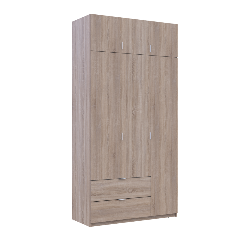 Розпашна Шафа для одягу Doros Лукас Дуб Сонома 3ДСП 120х50х240 (80737799)