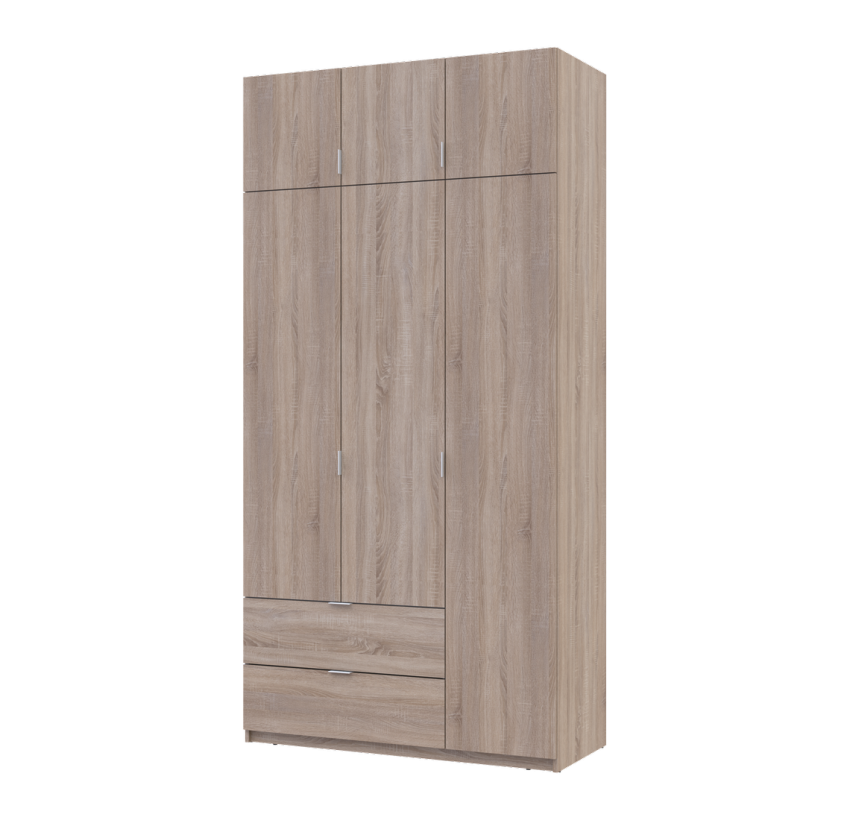 Розпашна Шафа для одягу Doros Лукас Дуб Сонома 3ДСП 120х50х240 (80737799)