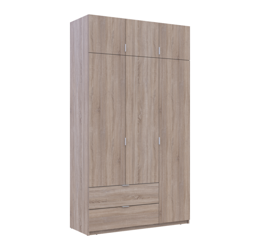 Розпашна Шафа для одягу Doros Лукас Дуб Сонома 3ДСП 135х50х240 (80737803)