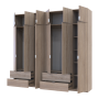 Распашный Шкаф для одежды Doros Лукас Дуб сонома 3+3 ДСП 255х50х240 (42005111)
