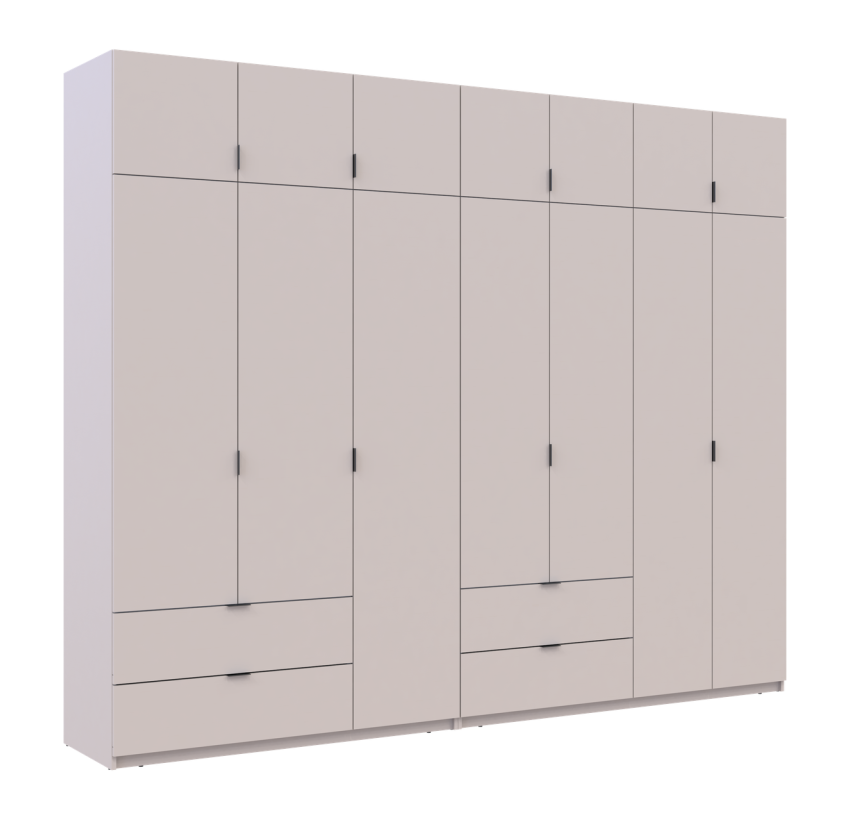 Розпашна Шафа для одягу Doros Лукас Кашемір 3+4 ДСП 295х50х240 (42005124)