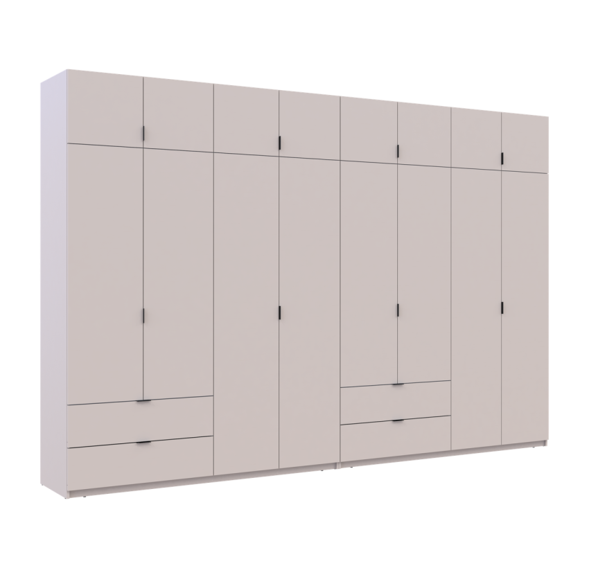 Распашный Шкаф для одежды Doros Лукас Кашемир 4+4 ДСП 360х50х240 (42005144)