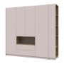 Шафа для одягу з нішею та етажеркою Doros Дейл Кашемір/Дуб Артізан 4 ДСП 234х52х220 (44900340)