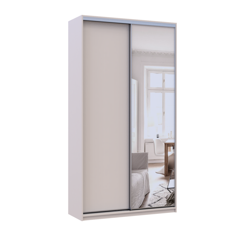 Шкаф купе Doros Сити Лайт Кашемир 1 ДСП/1 зеркало 120х45х225 (80736338)