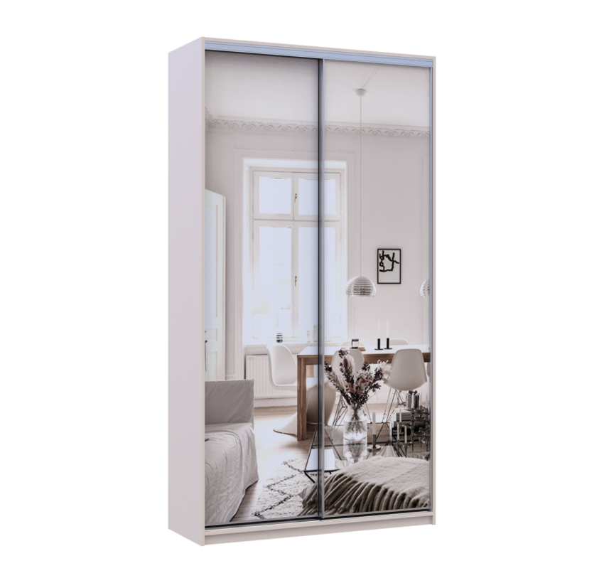 Шкаф купе Doros Сити Лайт Кашемир 2 Зеркала 120х45х225 (80736344)