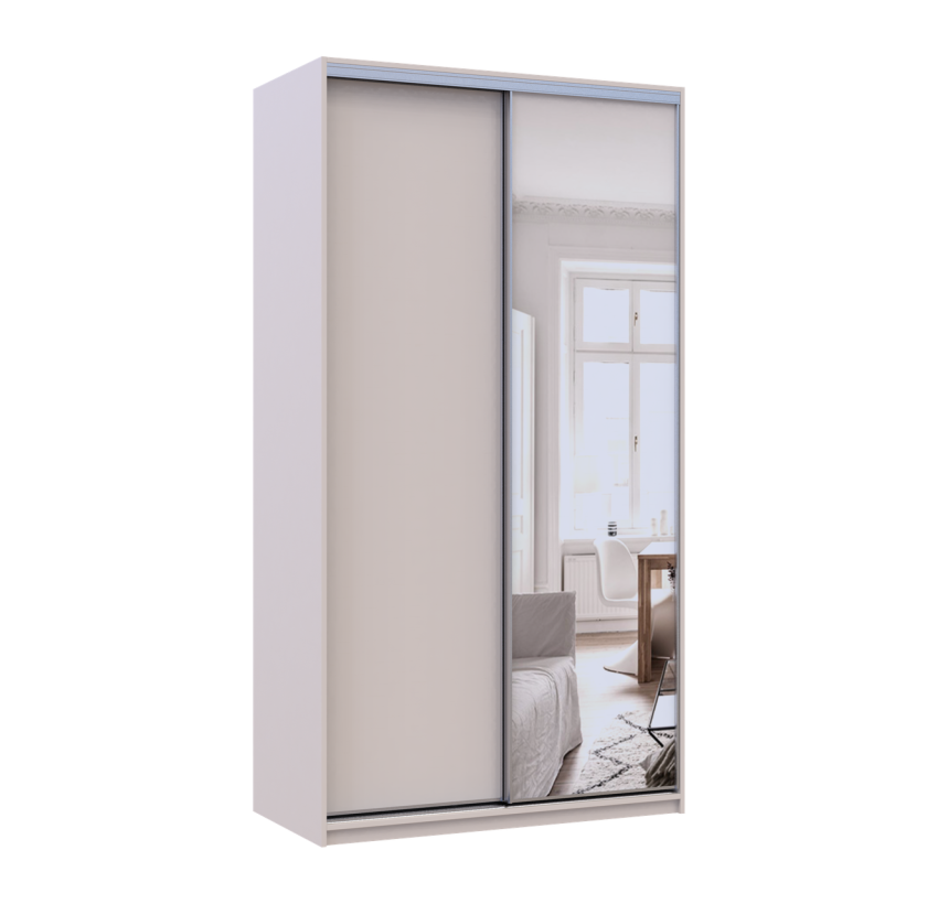 Шкаф купе Doros Сити Лайт Кашемир 1 ДСП/1 зеркало 120х60х225 (80736335)