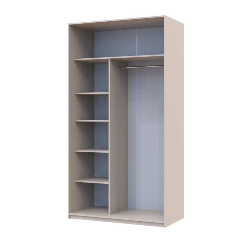 Шкаф купе Doros Сити Лайт Кашемир 2 Зеркала 120х60х225 (80736341)