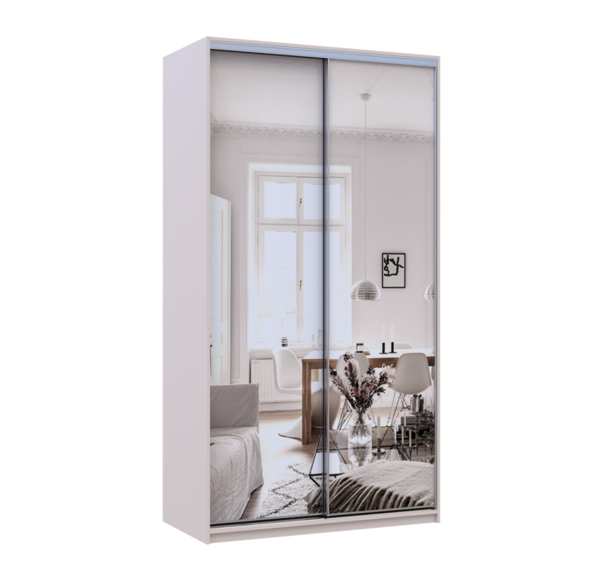 Шафа купе Doros Сіті Лайт Кашемір 2 Дзеркала 120х60х225 (80736341)