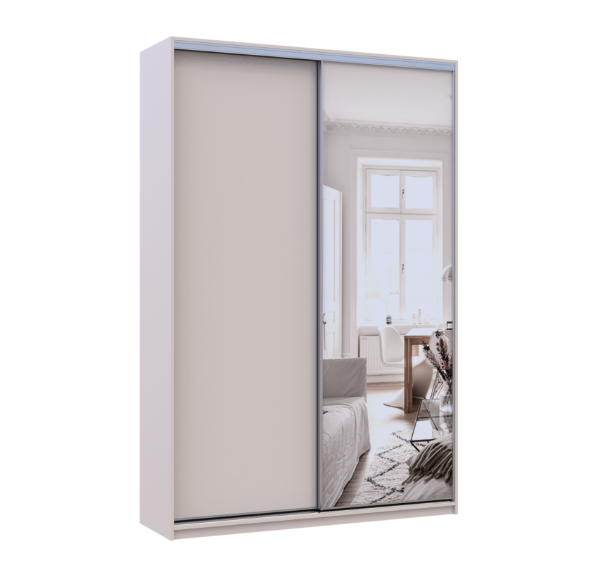 Шкаф купе Doros Сити Лайт Кашемир 1 ДСП/1 зеркало 150х45х225 (80736356)