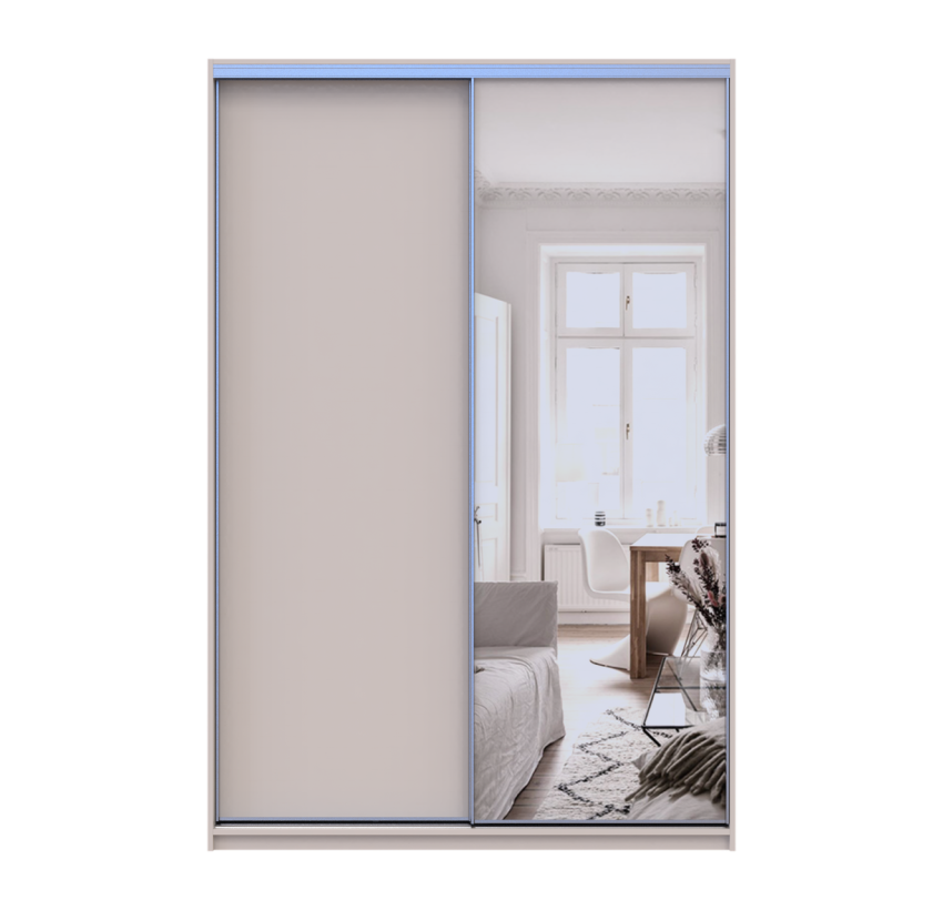 Шкаф купе Doros Сити Лайт Кашемир 1 ДСП/1 зеркало 150х60х225 (80736353)