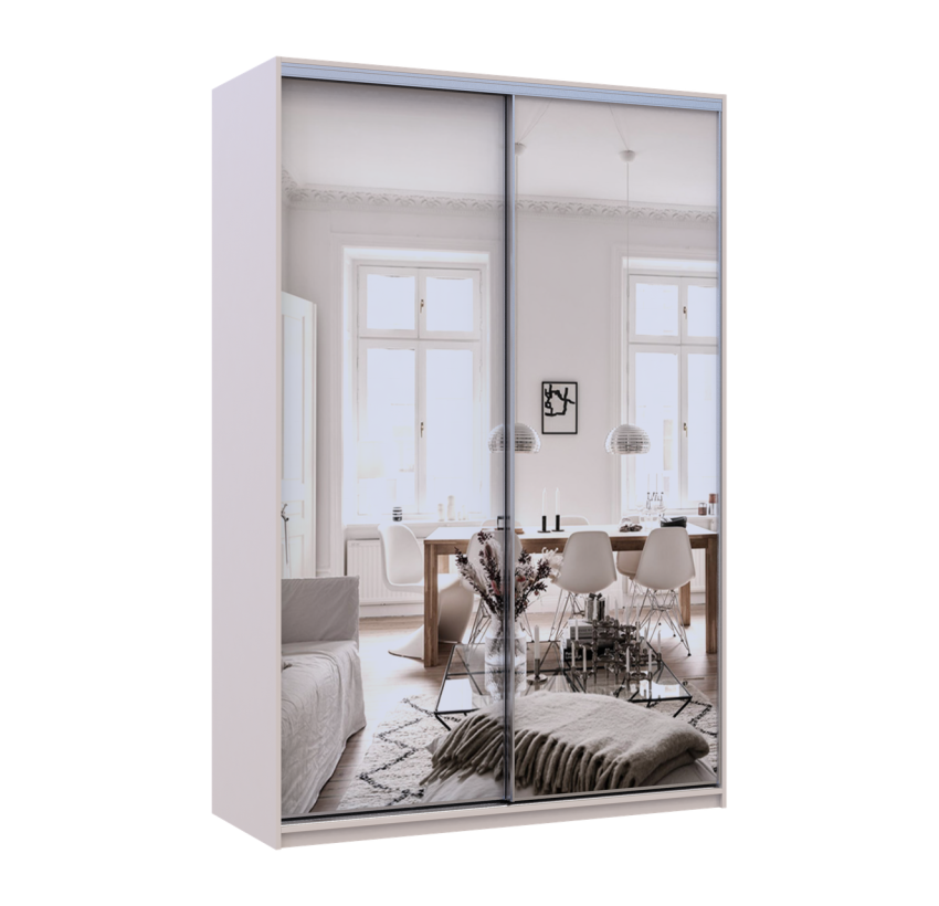 Шафа купе Doros Сіті Лайт Кашемір 2 Дзеркала 150х60х225 (80736359)