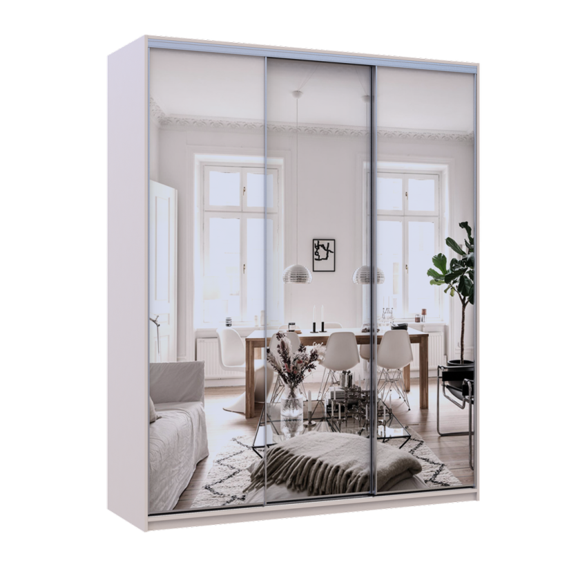 Шкаф-купе Doros Сити Лайт Кашемир 3 Зеркала 180х60х225 (80736374)