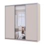 Шкаф купе Doros Сити Лайт Кашемир 2 ДСП/1 зеркало 225х60х225 (80736383)