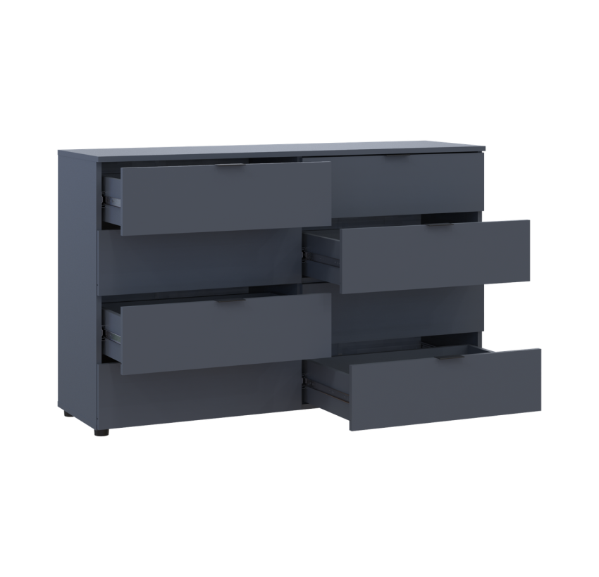 Комод Doros Рон 8 Графит 8 Ящик 130х38х81 (41516173)