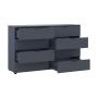 Комод Doros Рон 8 Графит 8 Ящик 130х38х81 (41516173)
