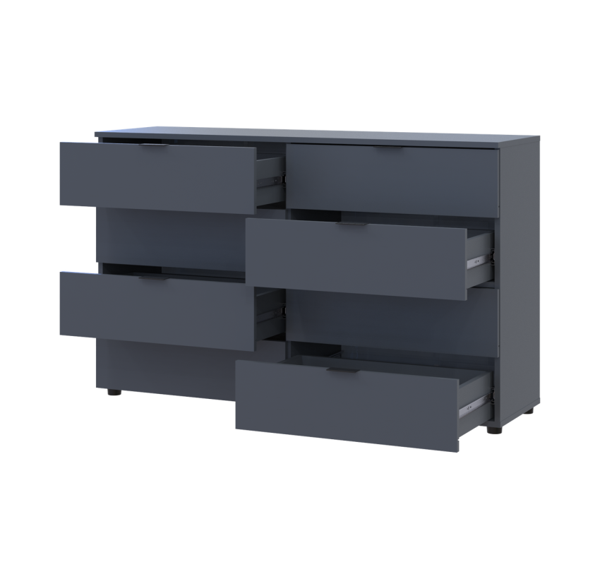 Комод Doros Рон 8 Графит 8 Ящик 130х38х81 (41516173)