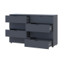 Комод Doros Рон 8 Графит 8 Ящик 130х38х81 (41516173)