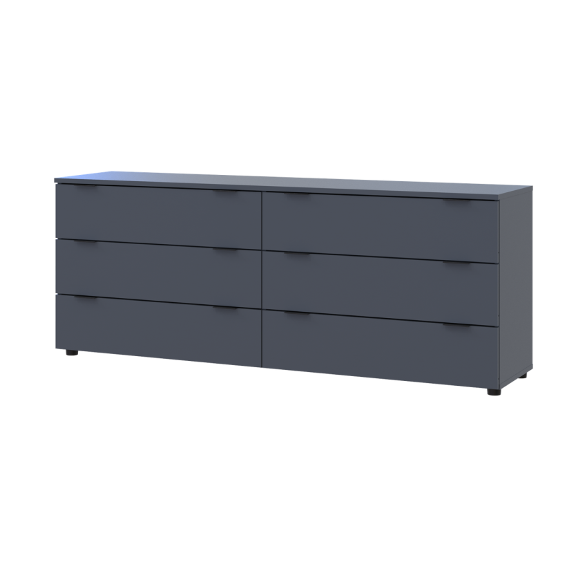 Комод Doros Рон 9 Графіт 6 Шухлядок 160х38х62 (41516176)