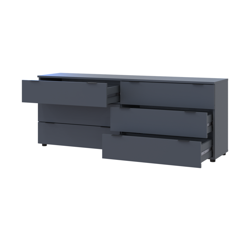Комод Doros Рон 9 Графит 6 Ящик 160х38х62 (41516176)