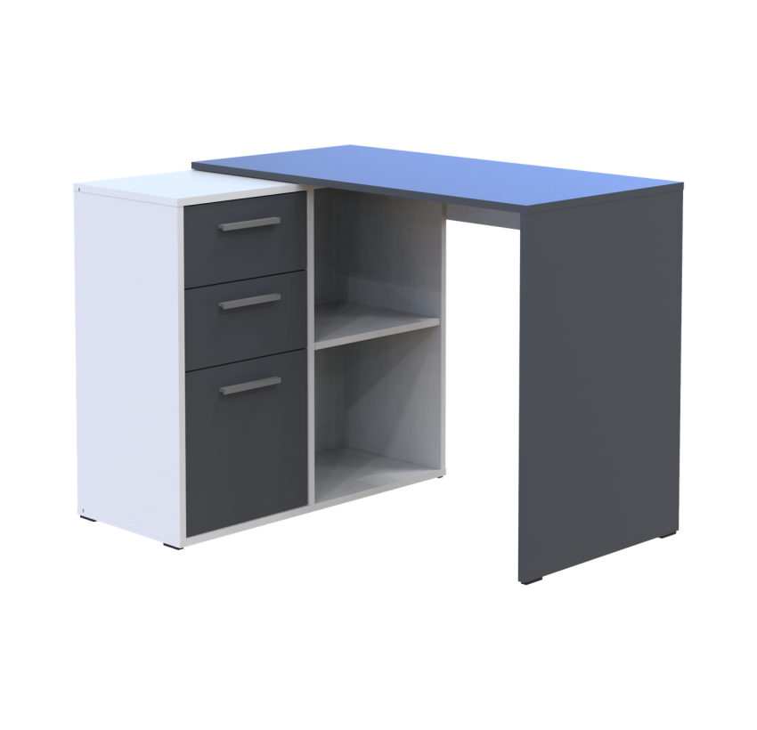 Офисный стол Doros T8 Белый/Графит 100х83х75 (41516125)