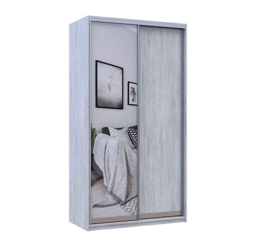 Шкаф купе Doros Сити Лайт Сосна Натти 1 ДСП / 1 зеркало 120х60х225 (80736498)