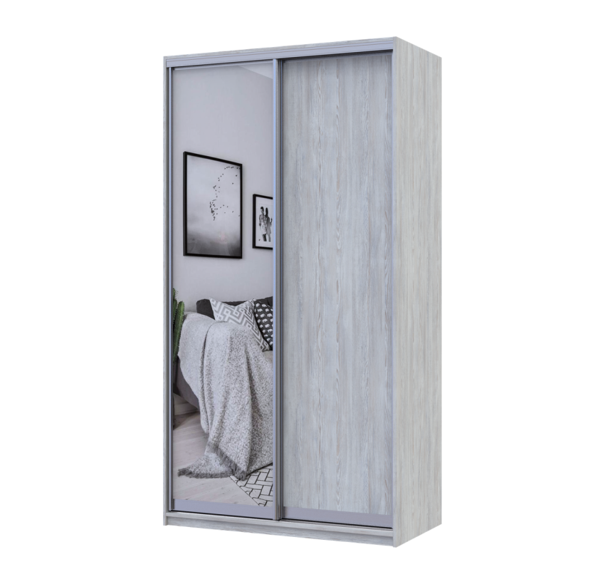 Шкаф купе Doros Сити Лайт Сосна Натти 1 ДСП / 1 зеркало 120х60х225 (80736498)