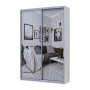 Шкаф купе Doros Сити Лайт Сосна Натти 2 Зеркала 150х45х225 (80736516)