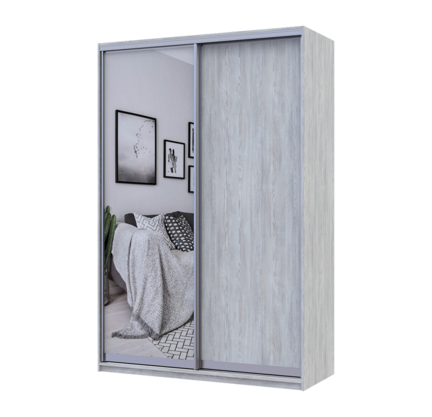 Шкаф купе Doros Сити Лайт Сосна Натти 1 ДСП / 1 зеркало 150х60х225 (80736510)