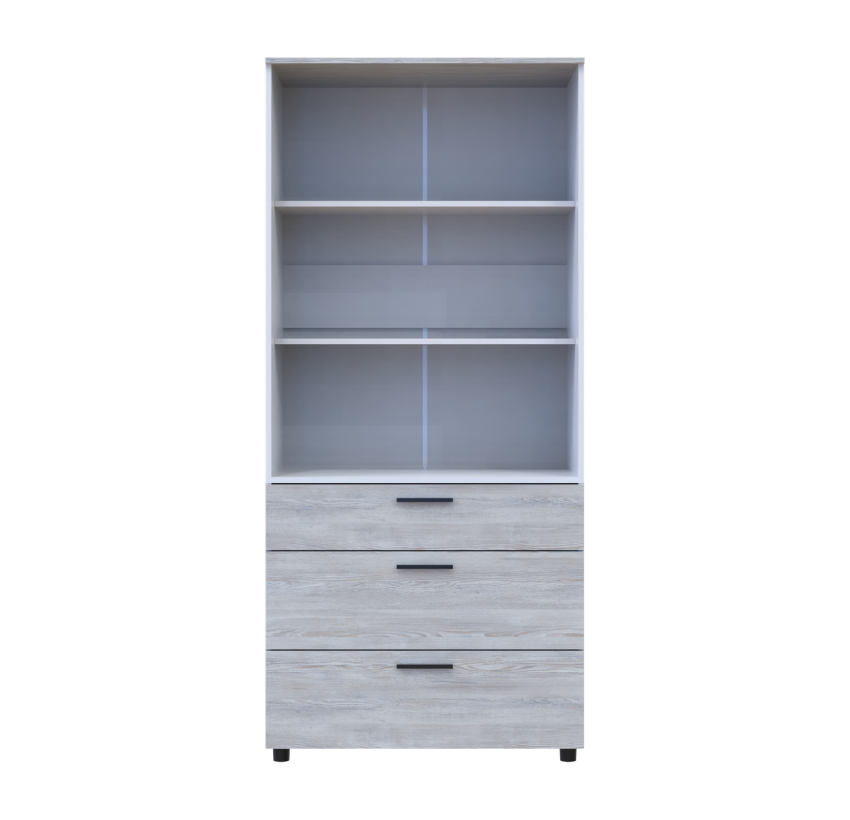 Шкаф для одежды Doros Торн Сосна Натти/Белый 2 ДСП/3Ш (полки) 90х51.6х200 (44900462)