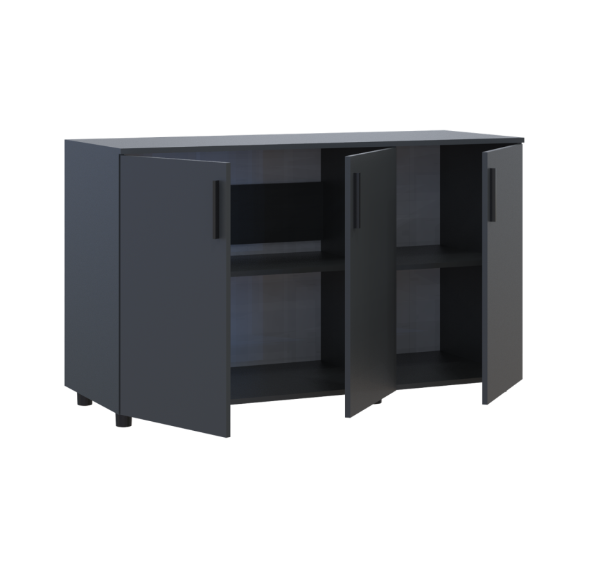 Комод Doros Торн Антрацит 3 ДСП 135×51,6×80 (41510173)