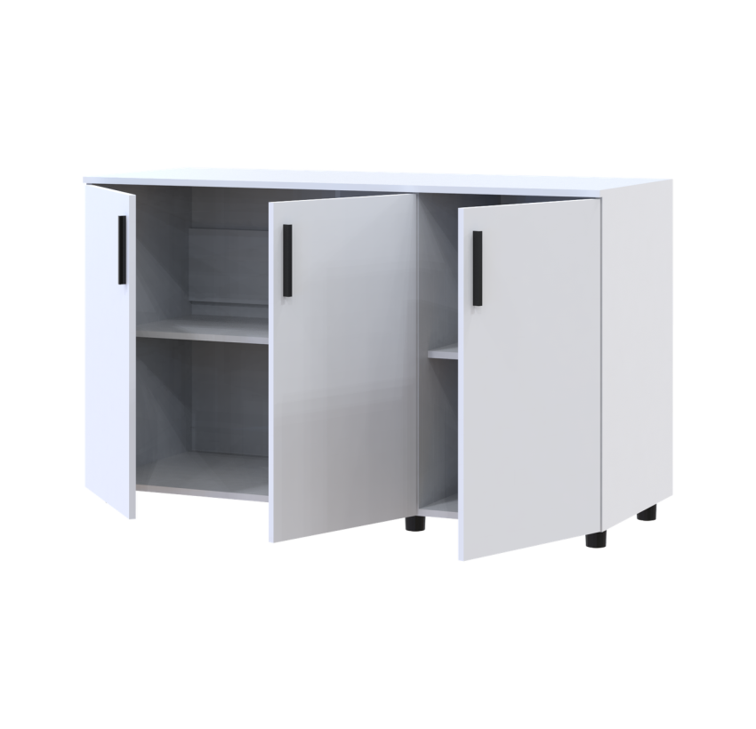 Комод Doros Торн Белый 3 ДСП 135х51,6х80 (41510169)