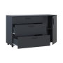 Комод Doros Торн Антрацит 3Ш/1Д 135×51,6×80 (41510185)