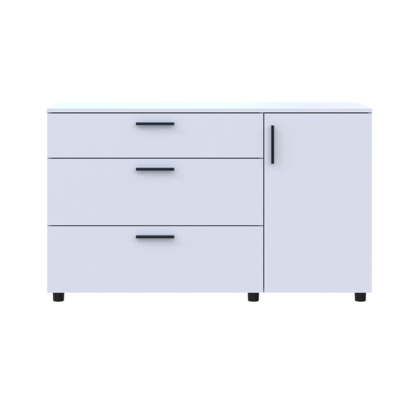 Комод Doros Торн Білий 3Ш/1Д 135х51.6х80 (41510181)