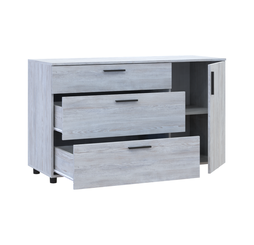 Комод Doros Торн Сосна Натти 3Ш/1Д 135х51.6х80 (41510179)